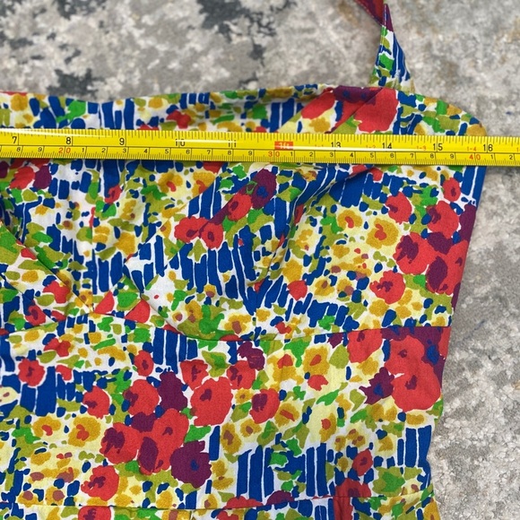 Girls From Savoy Floral Halter Dress Sz 8 Garden Party Retro Style Summer Cockta - Picture 4 of 14